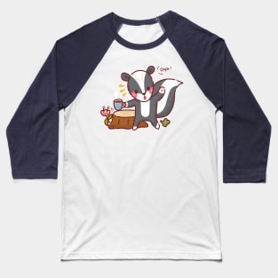 Cute Farting Skunk Baseball T-Shirt